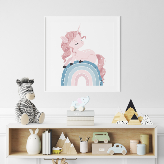 Poster per Bambini - Unicorno Arcobaleno