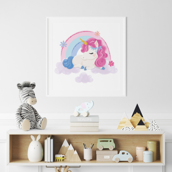 Poster per Bambini - Unicorno Arcobaleno