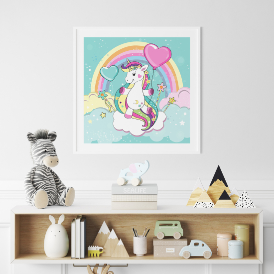 Poster per Bambini - Unicorno Cuore