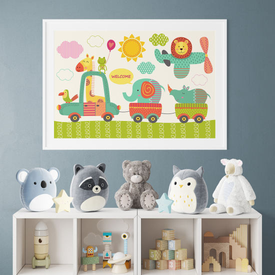 Poster per bambini - Veicoli animali