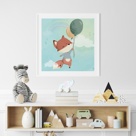 Poster per Bambini - Volpi palloncini