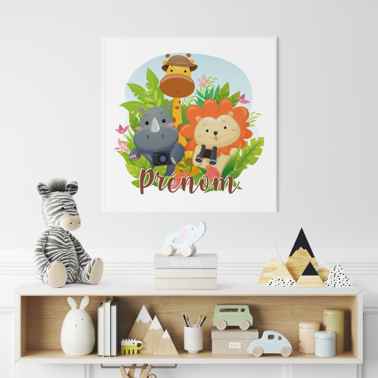 Poster personalizzato per bambini - Animali della giungla