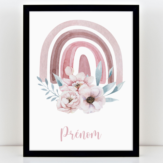 Poster personalizzato per bambini - Arcobaleno fiore
