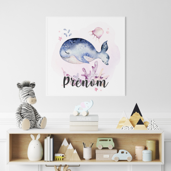 Poster personalizzato per bambini - Balena