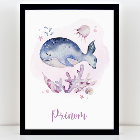 Poster personalizzato per bambini - Balena
