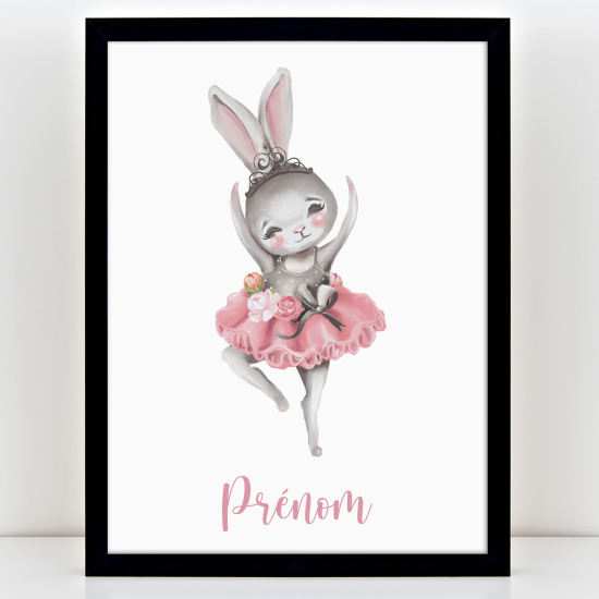 Poster personalizzato per bambini - Ballerina coniglio
