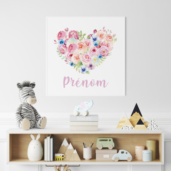 Poster personalizzato per bambini - Bouquet a forma di Cuore