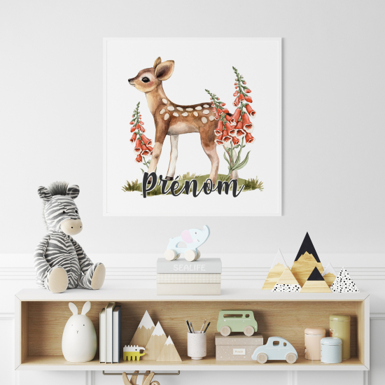 Poster personalizzato per bambini - Cerbiatto