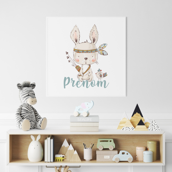 Poster personalizzato per bambini - Coniglio Indiano