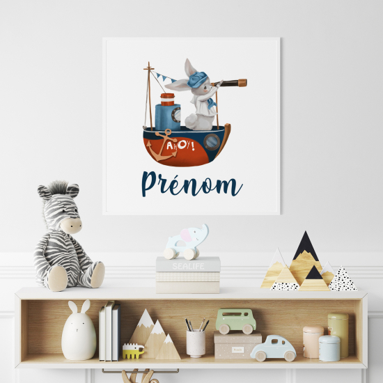 Poster personalizzato per bambini - Coniglio Marino