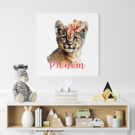 Poster personalizzato per bambini - Cucciolo di leone