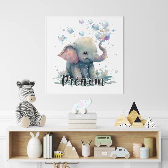 Poster personalizzato per bambini - Elefante bolla