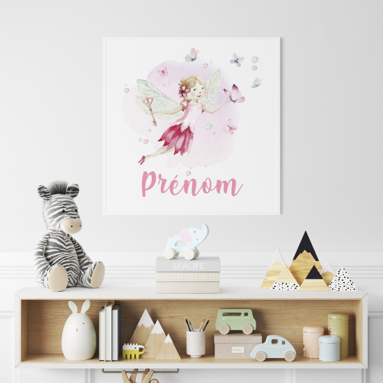 Poster personalizzato per bambini - Fata Farfalle