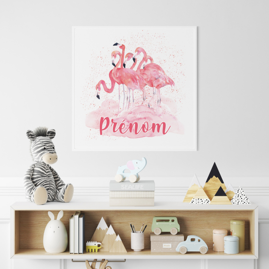 Poster personalizzato per bambini - Fenicotteri Rosa