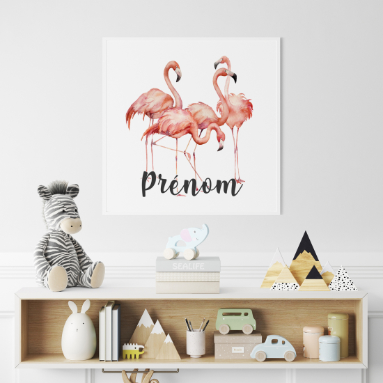 Poster personalizzato per bambini - Fenicotteri Rosa