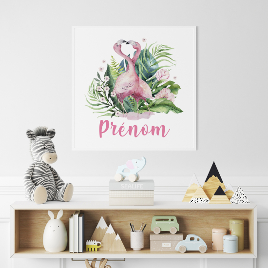 Poster personalizzato per bambini - Fenicotteri Rosa