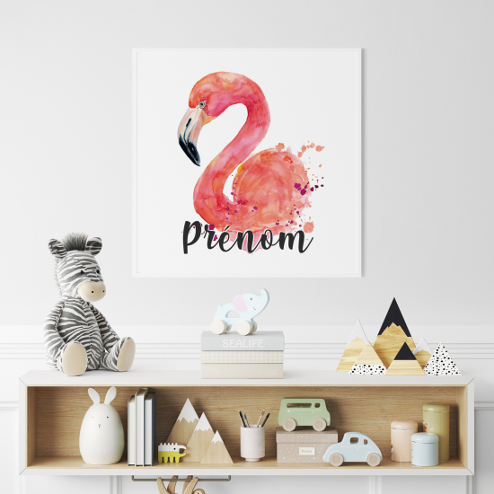 Poster personalizzato per bambini - Fenicottero Rosa