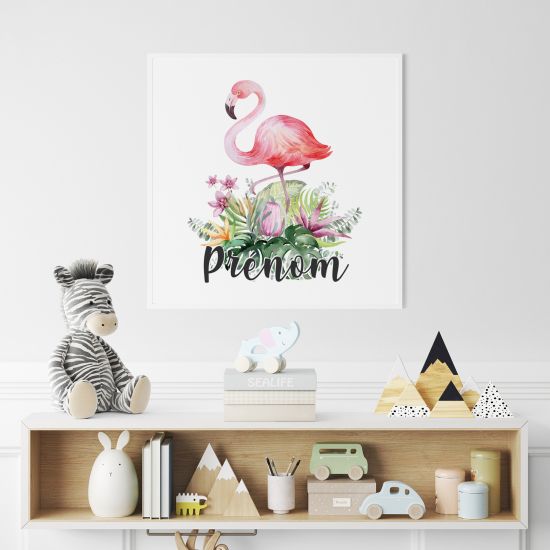 Poster personalizzato per bambini - Fenicottero Rosa