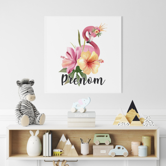 Poster personalizzato per bambini - Fenicottero Rosa