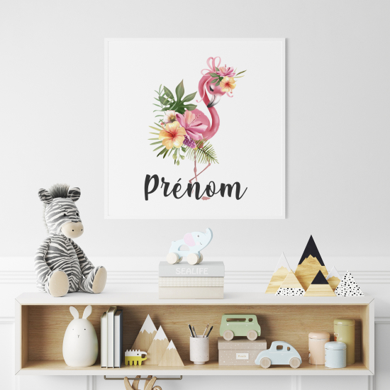 Poster personalizzato per bambini - Fenicottero Rosa
