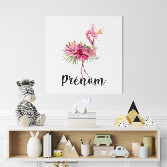 Poster personalizzato per bambini - Fenicottero Rosa