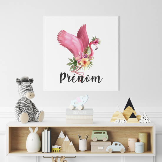 Poster personalizzato per bambini - Fenicottero Rosa