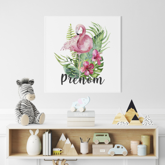 Poster personalizzato per bambini - Fenicottero Rosa