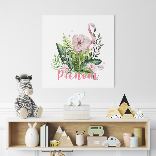 Poster personalizzato per bambini - Fenicottero Rosa