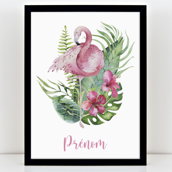Poster personalizzato per bambini - Fenicottero rosa