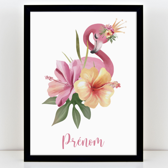 Poster personalizzato per bambini - Fenicottero rosa