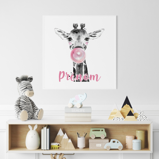 Poster personalizzato per bambini - Giraffa Bolla