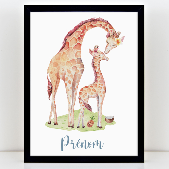 Poster personalizzato per bambini - Giraffe