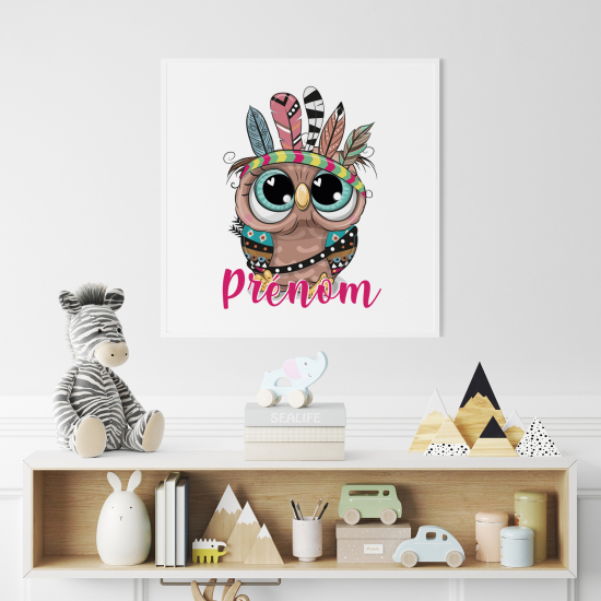 Poster personalizzato per bambini - Gufo