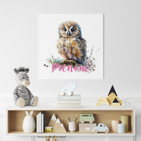 Poster personalizzato per bambini - Gufo