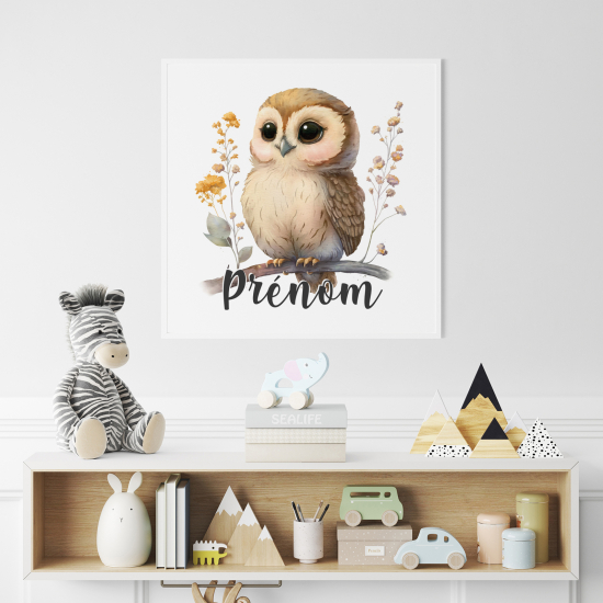 Poster personalizzato per bambini - Gufo