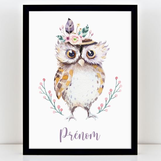 Poster personalizzato per bambini - Gufo
