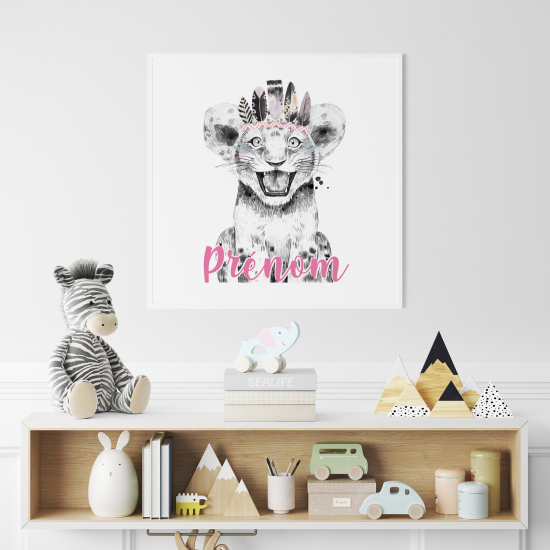 Poster personalizzato per bambini - Leone Indiano