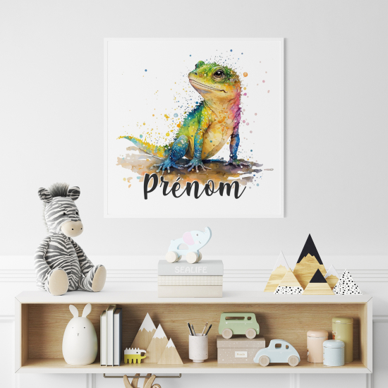 Poster personalizzato per bambini - Lucertola colorata
