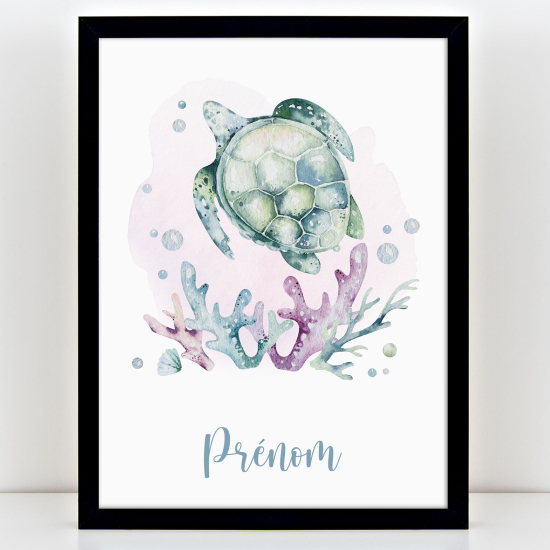 Poster personalizzato per bambini - Oceano tartaruga