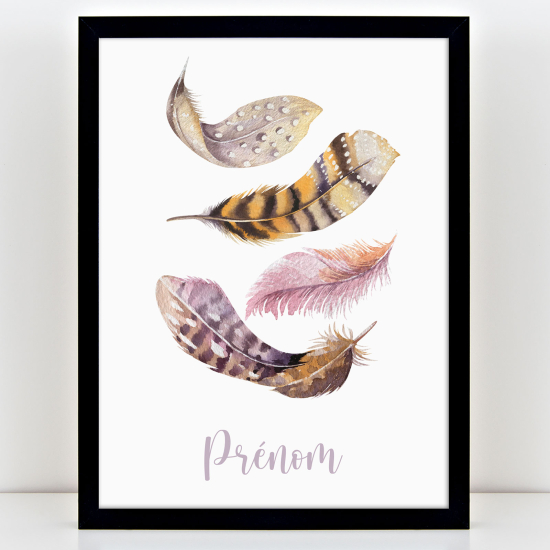 Poster personalizzato per bambini - Piume
