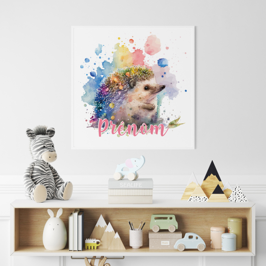 Poster personalizzato per bambini - Riccio colorato