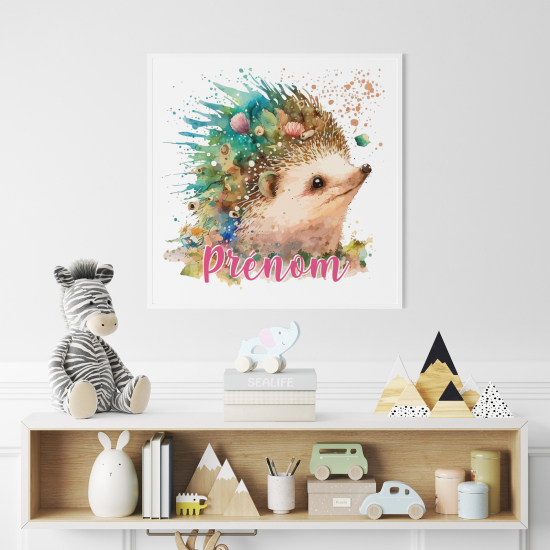 Poster personalizzato per bambini - Riccio colorato