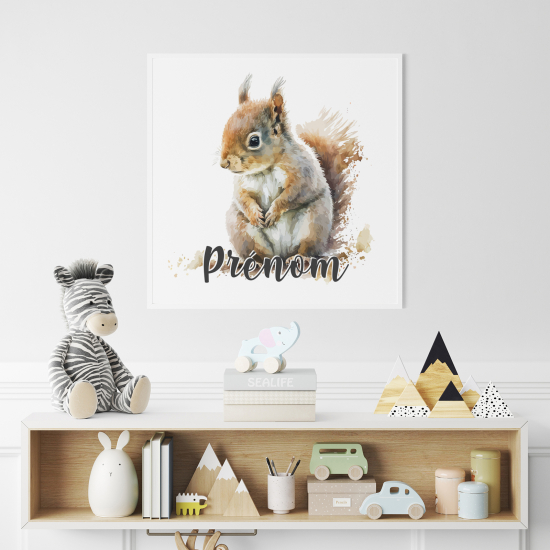 Poster personalizzato per bambini - Scoiattolo