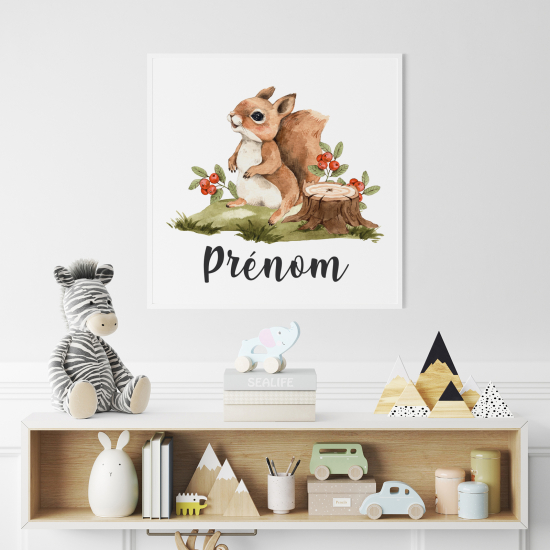 Poster personalizzato per bambini - Scoiattolo