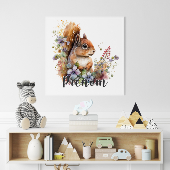 Poster personalizzato per bambini - Scoiattolo