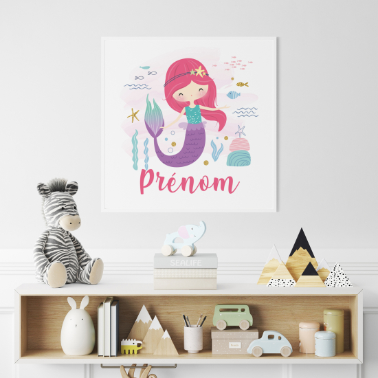 Poster personalizzato per bambini - Sirena