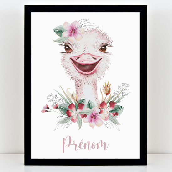 Poster personalizzato per bambini - Struzzo