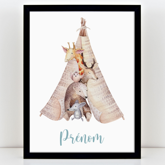 Poster personalizzato per bambini - Tipi animali