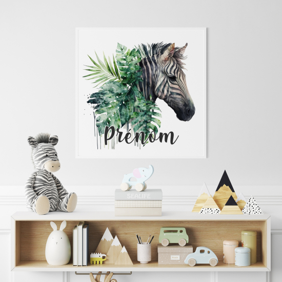 Poster personalizzato per bambini - Zebra