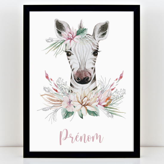 Poster personalizzato per bambini - Zebra